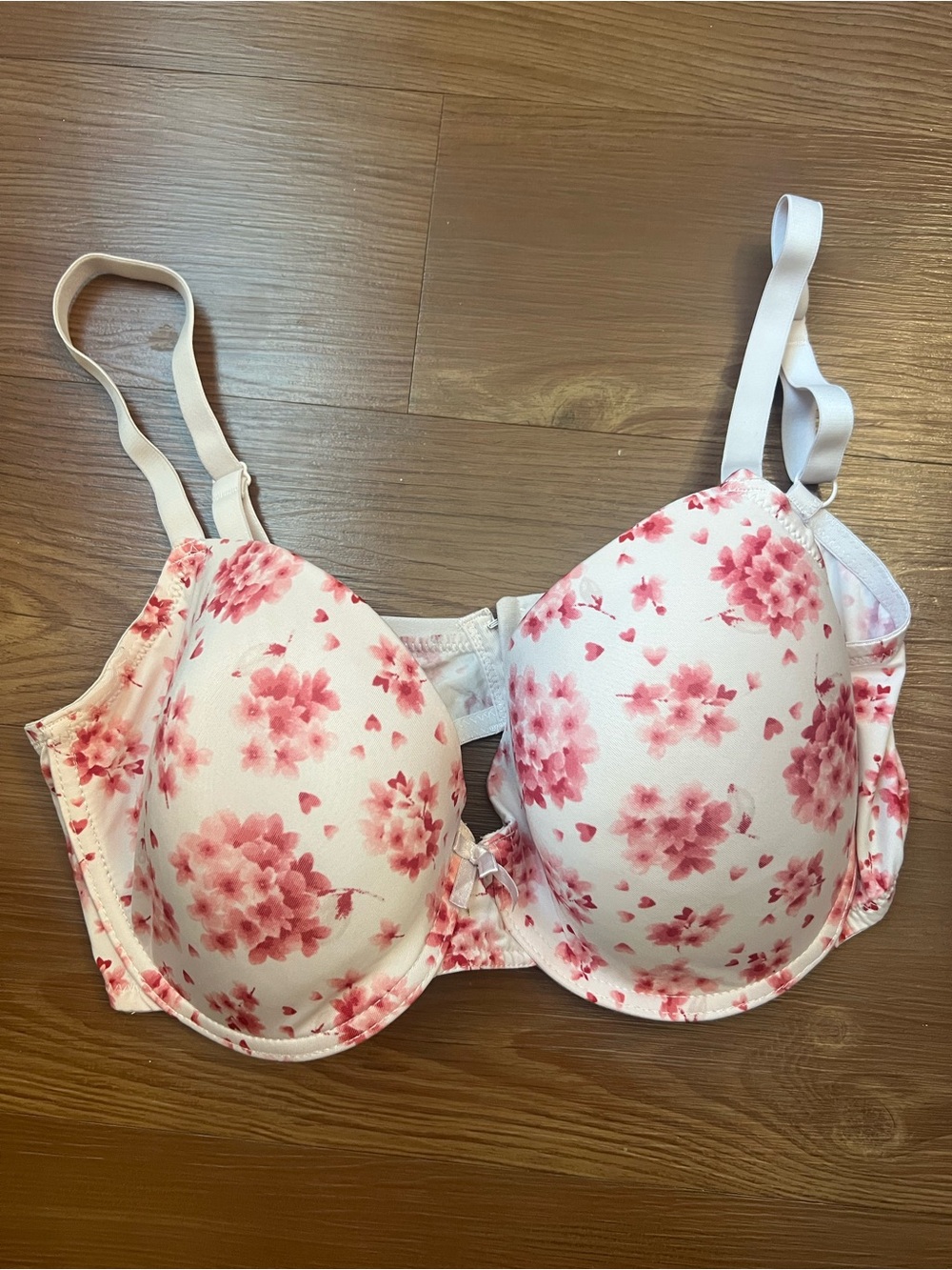 Laura Ashley Pink Floral Molded T-Shirt Bra